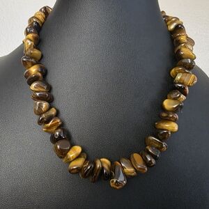 Brown and Tan Beaded Necklace